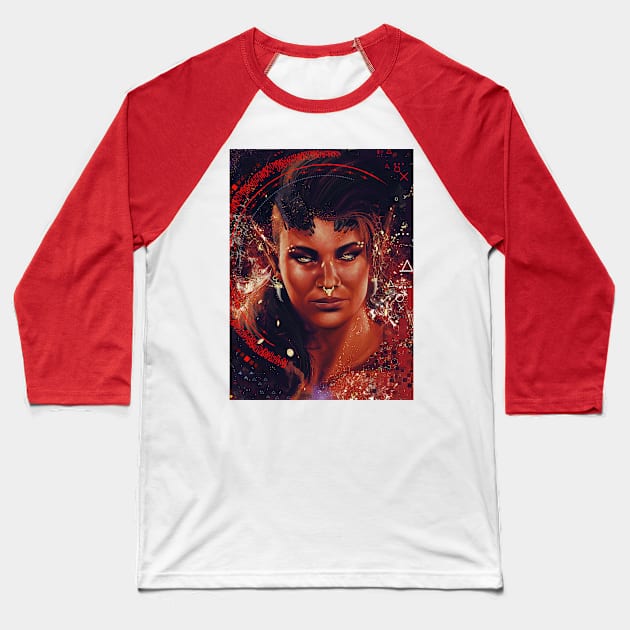 The Red Hellion Baseball T-Shirt by Zanephiri